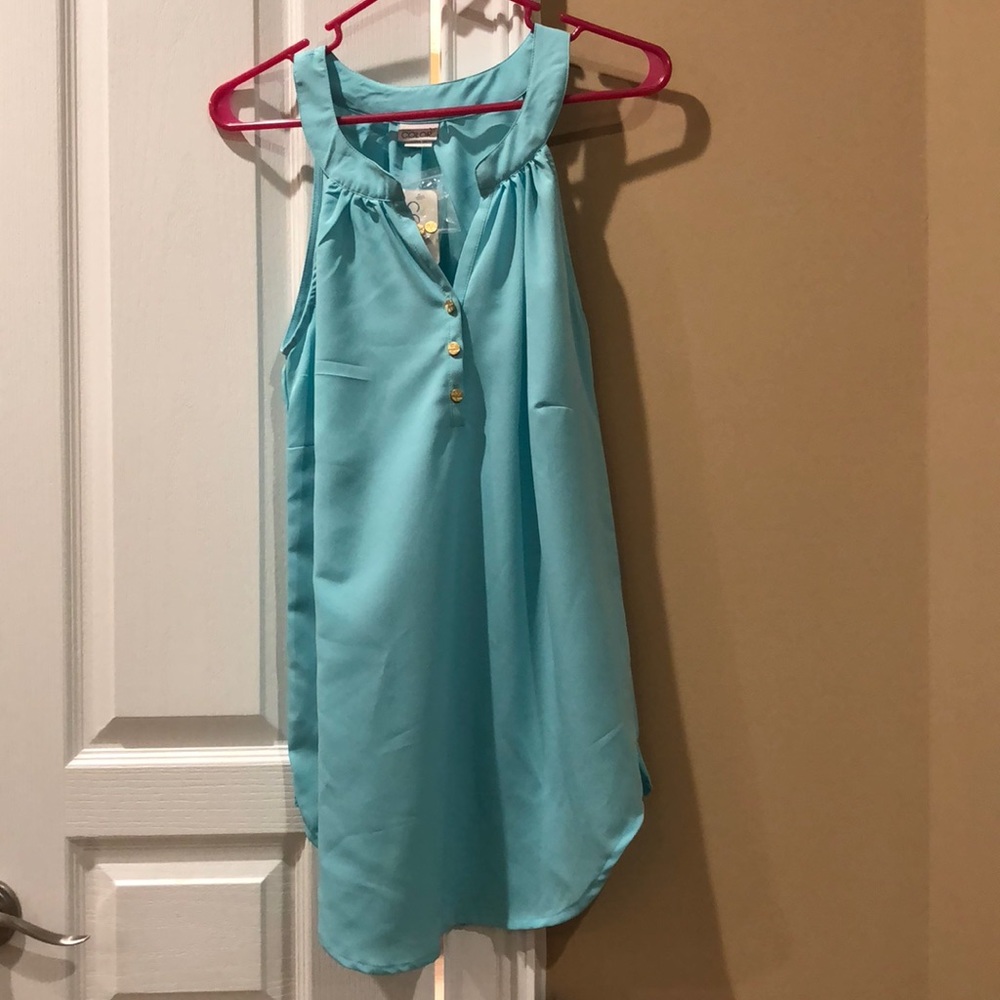 NWT Sleeveless Turquoise Flowing Top